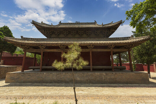 亞洲中國(guó)山西洪洞廣勝寺建筑風(fēng)光