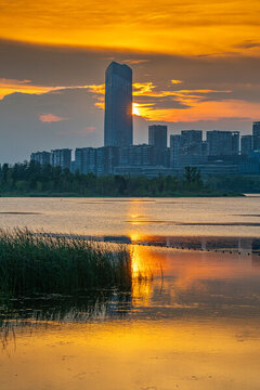 興隆湖夕陽