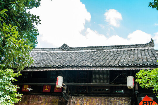 百年民居明清建筑青瓦屋頂