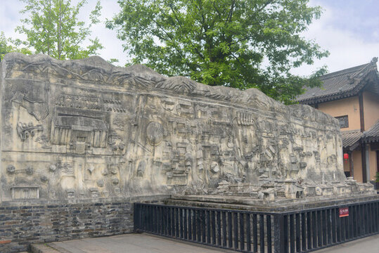 陜西諸葛古鎮(zhèn)微縮景觀浮雕