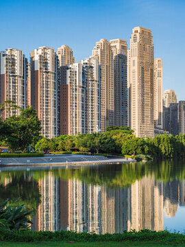 晉江市晉陽湖城市風光
