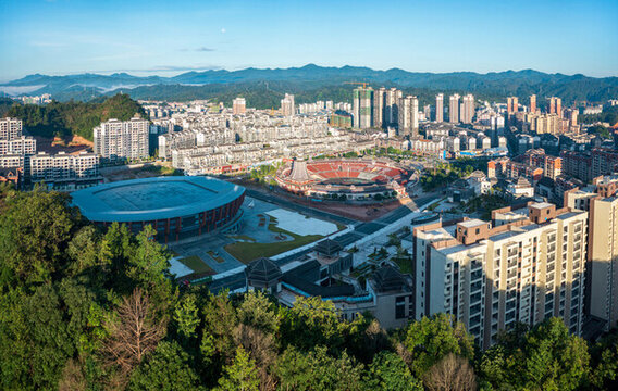 通道縣全景城市風(fēng)光