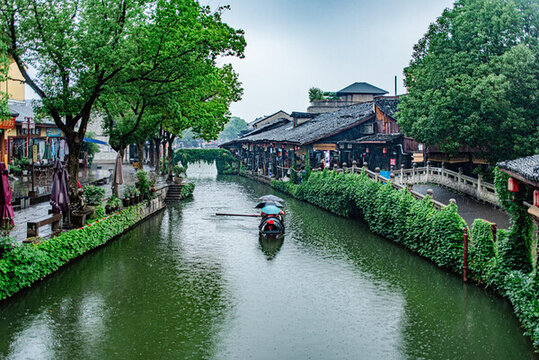 紹興安昌古鎮(zhèn)煙雨江南水鄉(xiāng)美