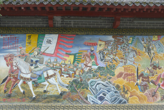 三國(guó)歷史浮雕曹操西征張魯