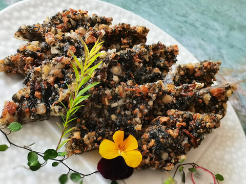 脆皮百菇海苔煎