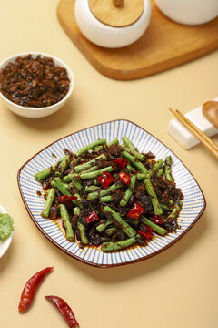 外婆菜炒豇豆