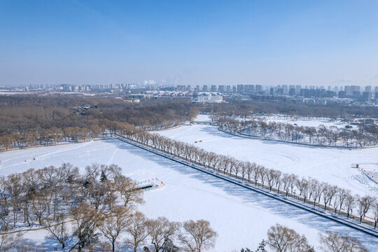 中國遼寧沈陽清昭陵北陵公園航拍