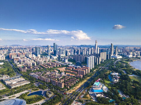 南京河西CBD金融城航拍全景