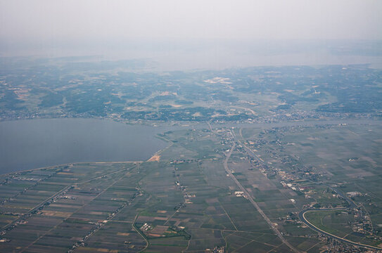 日本東京郊區(qū)航拍的大地美景