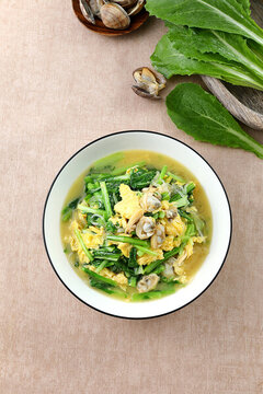 小白菜炒蜆子