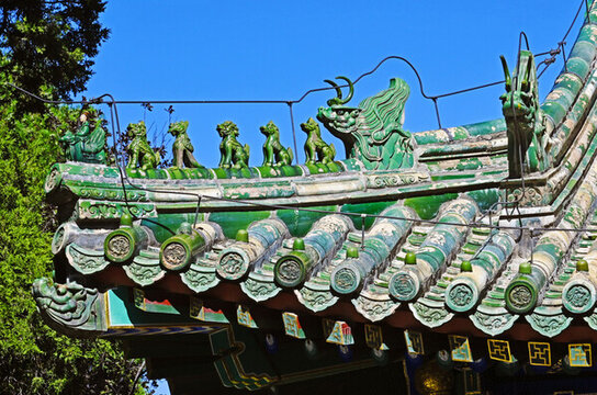 北海公園古建筑脊獸