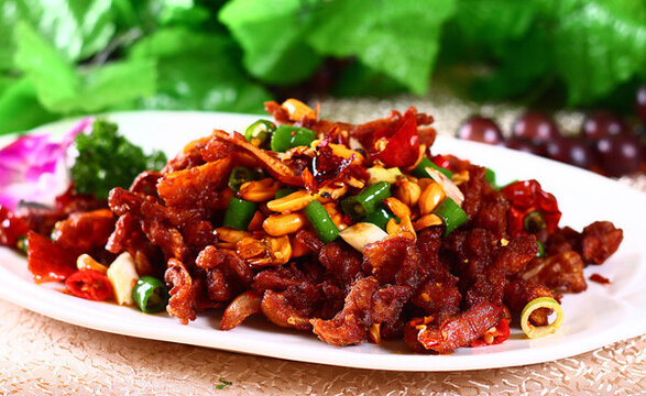 孜然口口香干煸肉絲
