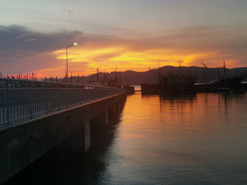 碼頭夕陽