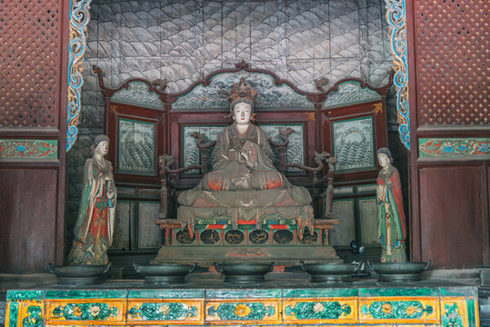 晉祠圣母殿邑姜像