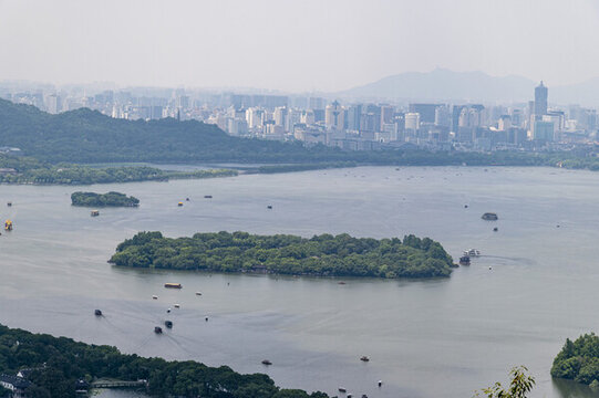 俯瞰西湖風(fēng)景
