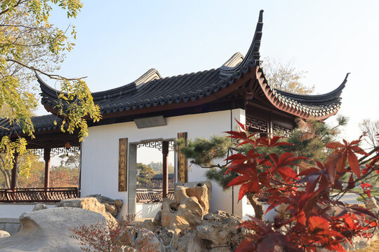 秋日公園建筑