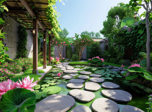 曲徑通幽處，禪意小園林