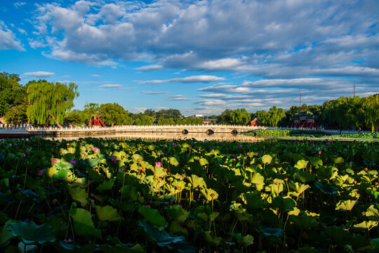 北京北海公園永安橋