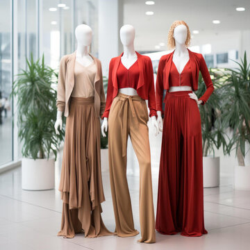 服裝店內的模特展示