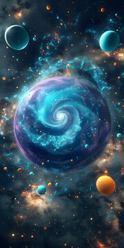 浩瀚宇宙星系與行星