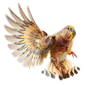 展翅飛翔的美麗鳥兒