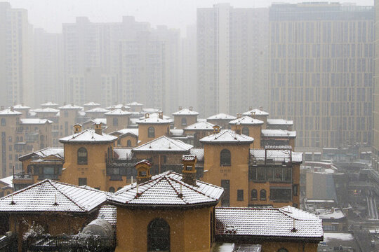 住宅小區(qū)雪景