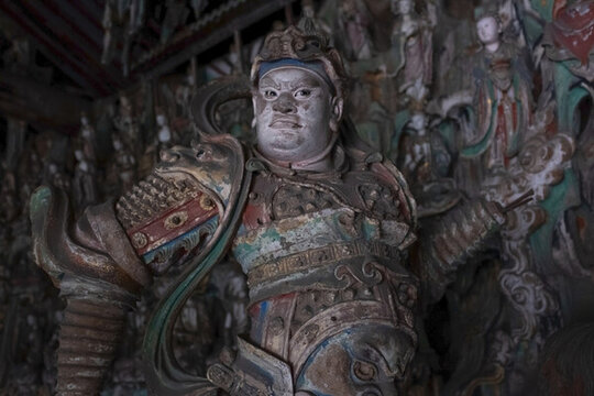 山西平遙雙林寺雕塑韋陀