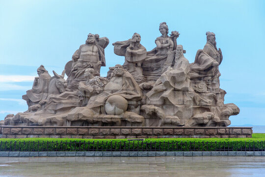 八仙過海雕塑