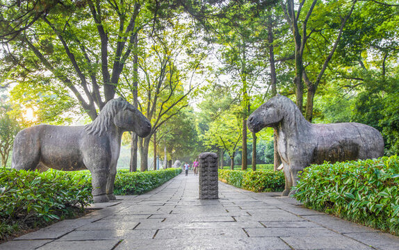 明孝陵石馬雕塑