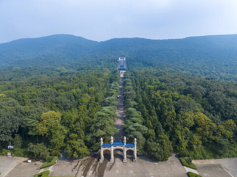 航拍南京中山陵
