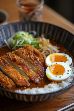 日式炸雞塊咖喱蛋包飯