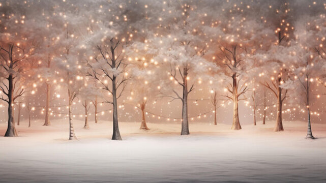 冬日森林雪景