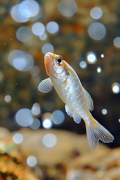 一條魚在水中游