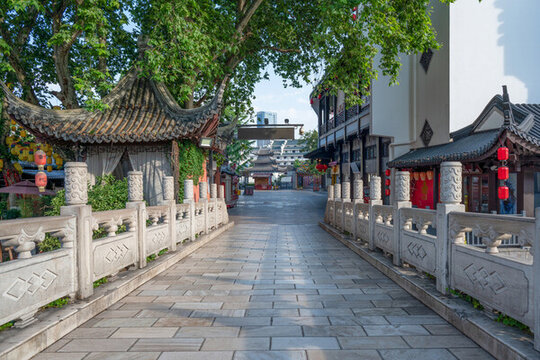 南京夫子廟秦淮河文源橋