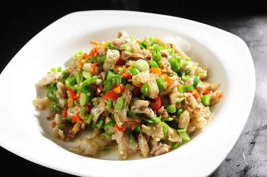 尖椒炒油渣