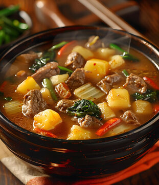 牛肉燉土豆蔬菜湯