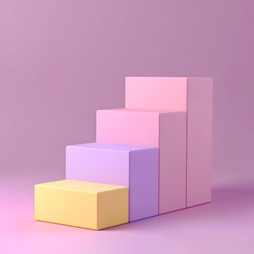 粉色紫色黃色幾何形狀抽象背景