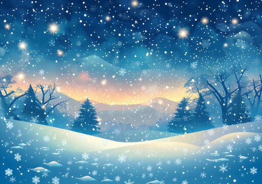 冬日的雪景