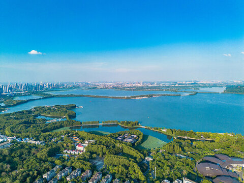 湖北武漢東湖生態(tài)旅游風(fēng)景區(qū)航拍