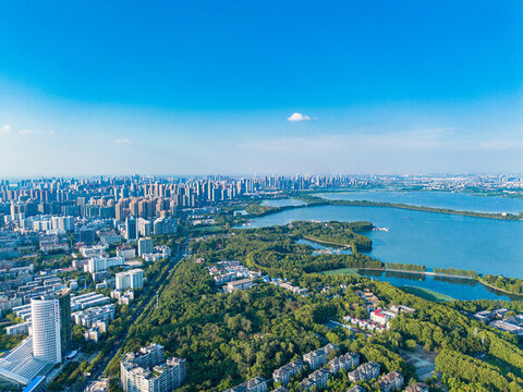 湖北武漢東湖生態(tài)旅游風景區(qū)航拍