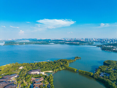 湖北武漢東湖生態(tài)旅游風(fēng)景區(qū)航拍