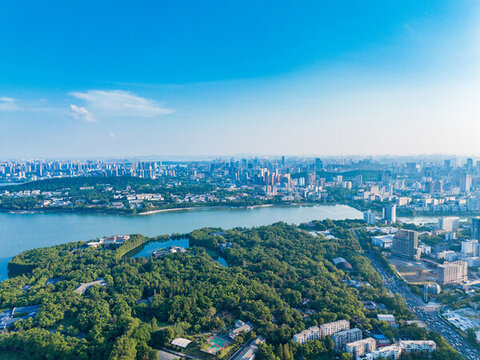 湖北武漢東湖生態(tài)旅游風(fēng)景區(qū)航拍