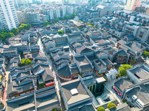 江西南昌萬壽宮歷史文化街區(qū)航拍