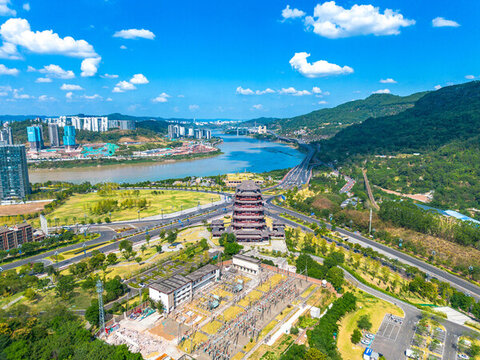 宜賓地標(biāo)建筑東樓航拍