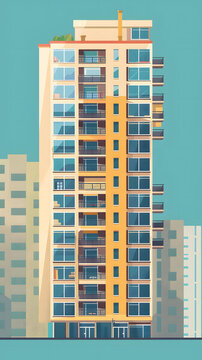 現(xiàn)代城市建筑插畫