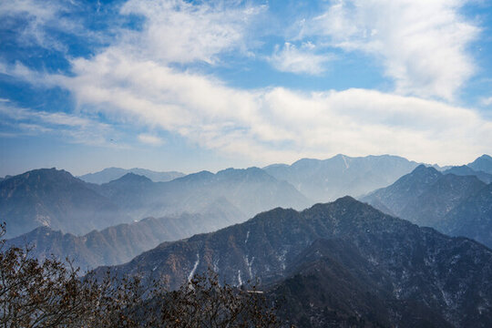 陜西西安南五臺風(fēng)景區(qū)冬季景色