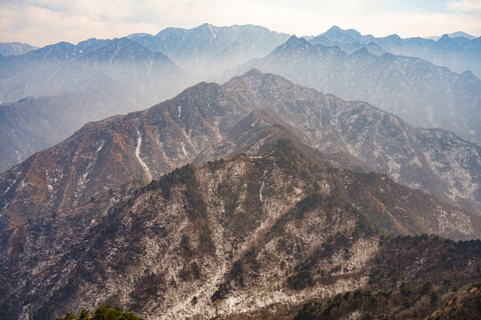 陜西西安南五臺(tái)風(fēng)景區(qū)冬季景色
