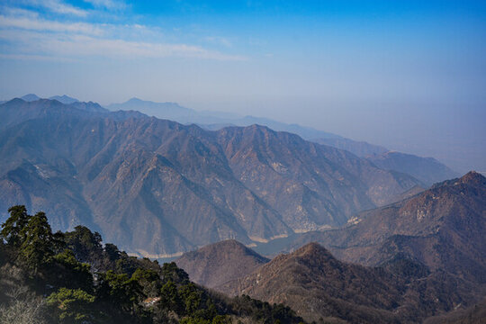 陜西西安南五臺(tái)風(fēng)景區(qū)冬季景色
