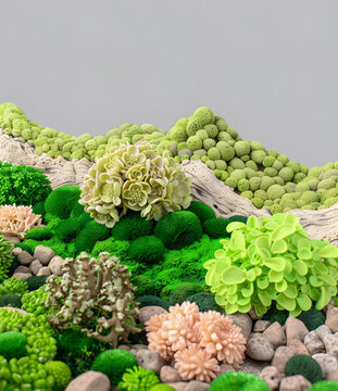 綠色苔蘚墻面裝飾