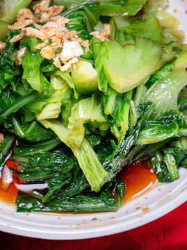 湛江特色美食白灼水東芥菜